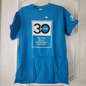 NWT Gildan Ultra Cotton Blue Women's T-Shirt, short sleeve tee size M